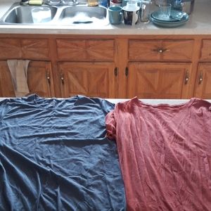 Two Size 2x long short sleeve shirts.
